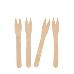 PAPSTAR Snack-Gabeln, Holz "pure" 12,1 cm, 20 x 25 Stück