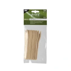 PAPSTAR Snack-Gabeln, Holz "pure" 12,1 cm, 20 x 25 Stück