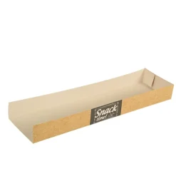 PAPSTAR Snacktrays, Pappe "pure" 3 cm x 7,5 cm x 28,5 cm "Good Food"