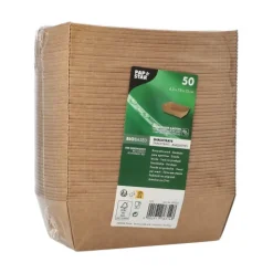 PAPSTAR Snacktrays, Pappe "pure" 4,3 cm x 13 cm x 7,8 cm braun