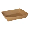 PAPSTAR Snacktrays, Pappe "pure" 4 cm x 11 cm x 16 cm braun