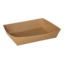 PAPSTAR Snacktrays, Pappe "pure" 4 cm x 11 cm x 16 cm braun