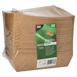 PAPSTAR Snacktrays, Pappe "pure" 4 cm x 11 cm x 16 cm braun