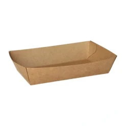 PAPSTAR Snacktrays, Pappe "pure" 3,5 cm x 8,5 cm x 15,5 cm braun