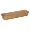 PAPSTAR Snacktrays, Pappe "pure" 3 cm x 3,3 cm x 18,5 cm braun