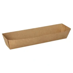 PAPSTAR Snacktrays, Pappe "pure" 3 cm x 3,3 cm x 18,5 cm braun