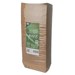 PAPSTAR Snacktrays, Pappe "pure" 3 cm x 3,3 cm x 10,5 cm braun "100% Fair"