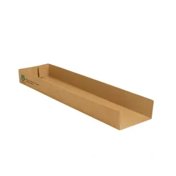 PAPSTAR Snacktrays, Pappe "pure" 3 cm x 7,3 cm x 28,5 cm braun "100% Fair"