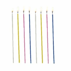 PAPSTAR Spaghettikerzen Ø 3 mm, 16,5 cm farbig sortiert