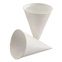 PAPSTAR Spitzbecher, Zuckerrohrpapier 120 ml Ø 7,5 cm, 10,5 cm weiß