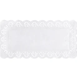 PAPSTAR Spitzenpapiere eckig 34 cm x 17 cm weiß