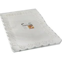 PAPSTAR Spitzenpapiere eckig 45 cm x 32 cm weiß