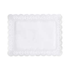 PAPSTAR Spitzenpapiere eckig 34 cm x 26 cm weiß