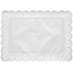 PAPSTAR Spitzenpapiere eckig 53 cm x 32,5 cm weiß