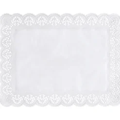 PAPSTAR Spitzenpapiere eckig 40 cm x 30 cm weiß