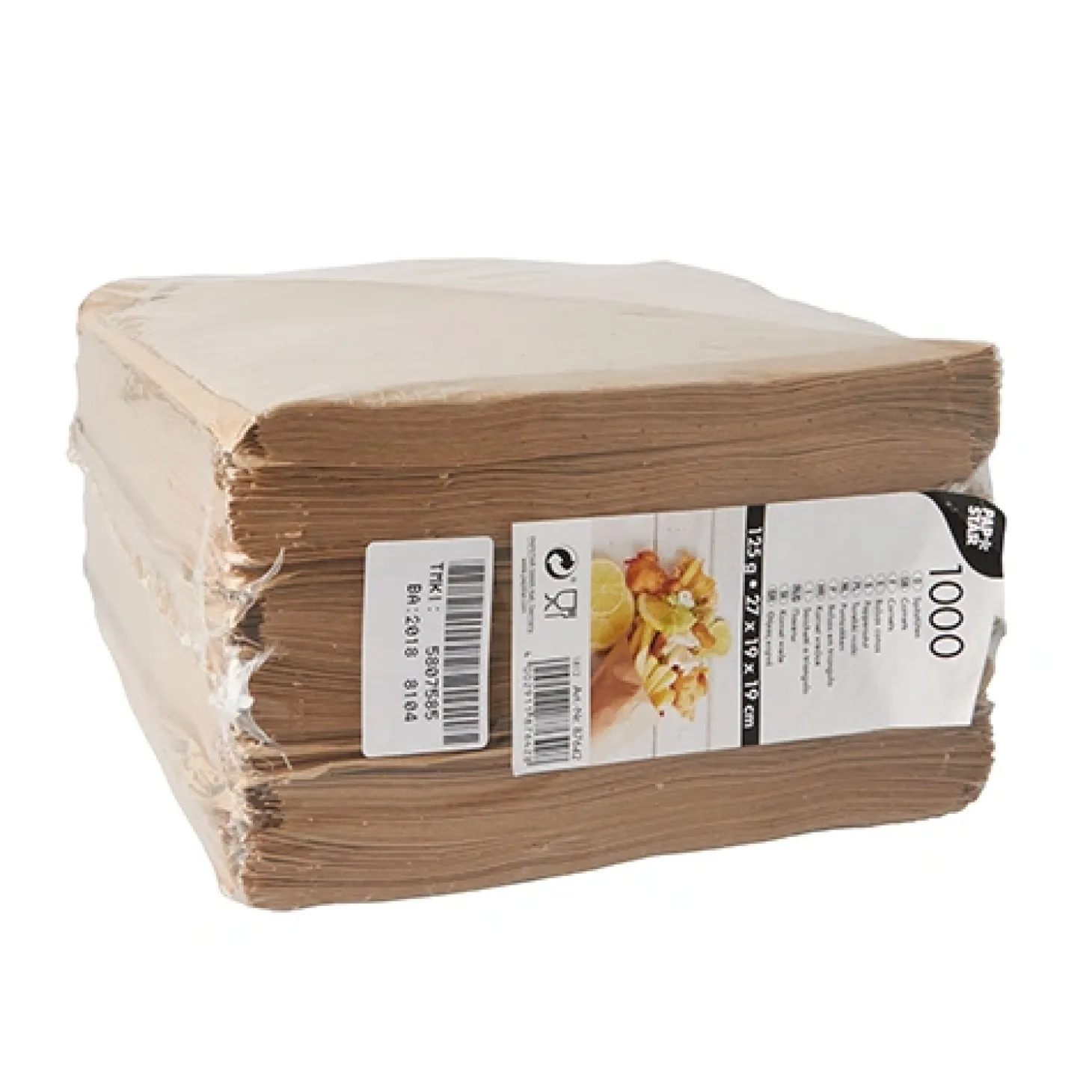 PAPSTAR Spitztüten, Pergament-Ersatz 27 cm x 19 cm x 19 cm braun Füllinhalt 125 g, fettdicht