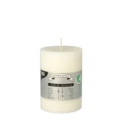 PAPSTAR Stumpenkerze Ø 70 mm, 100 mm weiß aus 100% Stearin, durchgefärbt