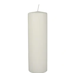 PAPSTAR Stumpenkerze Ø 80 mm, 250 mm weiß mit Flachkopf