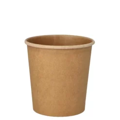 PAPSTAR Suppenbecher, Pappe rund 470 ml Ø 9,8 cm, 10 cm braun