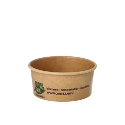 PAPSTAR Suppenbecher, Pappe rund 180 ml Ø 9,8 cm, 4,9 cm braun