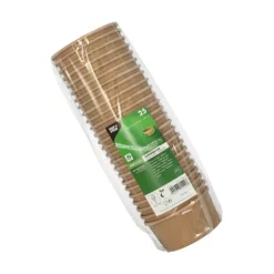PAPSTAR Suppenbecher, Pappe rund 180 ml Ø 9,8 cm, 4,9 cm braun