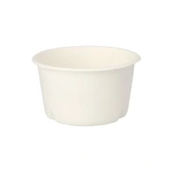 PAPSTAR Suppenbecher, Zuckerrohr "pure" 350 ml Ø 10 cm, 6,4 cm weiß