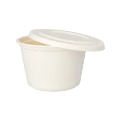 PAPSTAR Suppenbecher, Zuckerrohr "pure" 600 ml Ø 14 cm, 9 cm weiß
