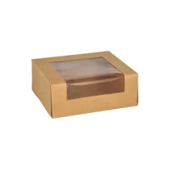 PAPSTAR Sushi-Schalen Pappe, PLA-beschichtet eckig 4,5 cm x 12 cm x 10 cm braun