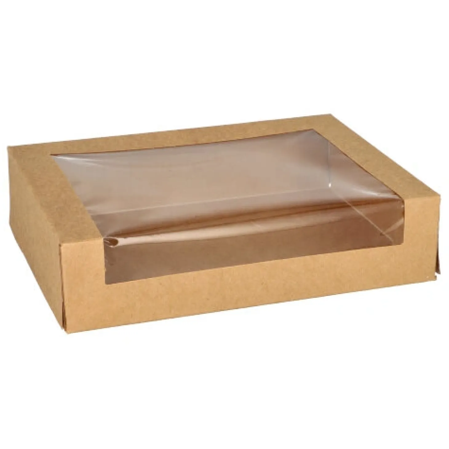 PAPSTAR Sushi-Schalen Pappe, PLA-beschichtet eckig 4,5 cm x 19,5 cm x 14 cm braun