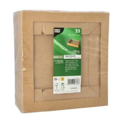 PAPSTAR Sushi-Schalen Pappe, PLA-beschichtet eckig 4,5 cm x 19,5 cm x 14 cm braun