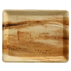 PAPSTAR Tabletts, Palmblatt "pure" eckig 2 cm x 26 cm x 32 cm
