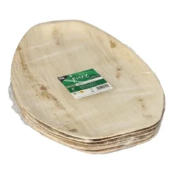 PAPSTAR Tabletts, Palmblatt "pure" oval 3 cm x 37 cm x 25 cm natur
