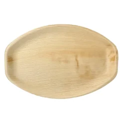 PAPSTAR Tabletts, Palmblatt "pure" oval 3 cm x 37 cm x 25 cm natur
