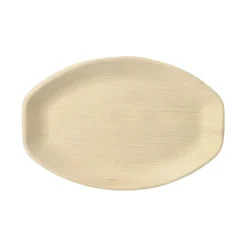 PAPSTAR Tabletts, Palmblatt "pure" oval 3 cm x 29 cm x 21 cm natur