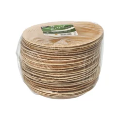 PAPSTAR Teller, Palmblatt "pure" rund Ø 18,5 cm, 2,5 cm, 4 x 25 Stück