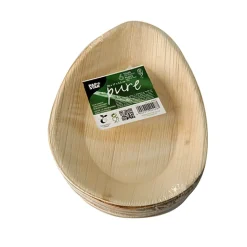 PAPSTAR Teller, Palmblatt "pure" oval 26 cm x 17 cm x 2,5 cm, 20 x 6 Stück