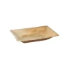 PAPSTAR Teller Palmblatt "pure" eckig 3 cm x 17 cm x 12 cm natur, 4 x 25 Stück