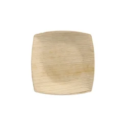 PAPSTAR Teller, Palmblatt "pure" 10 cm x 10 cm natur "QUADRATO"