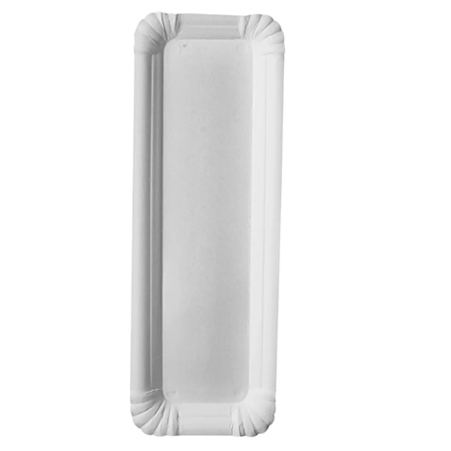 PAPSTAR Teller, Pappe "pure" eckig 8 cm x 23 cm weiß