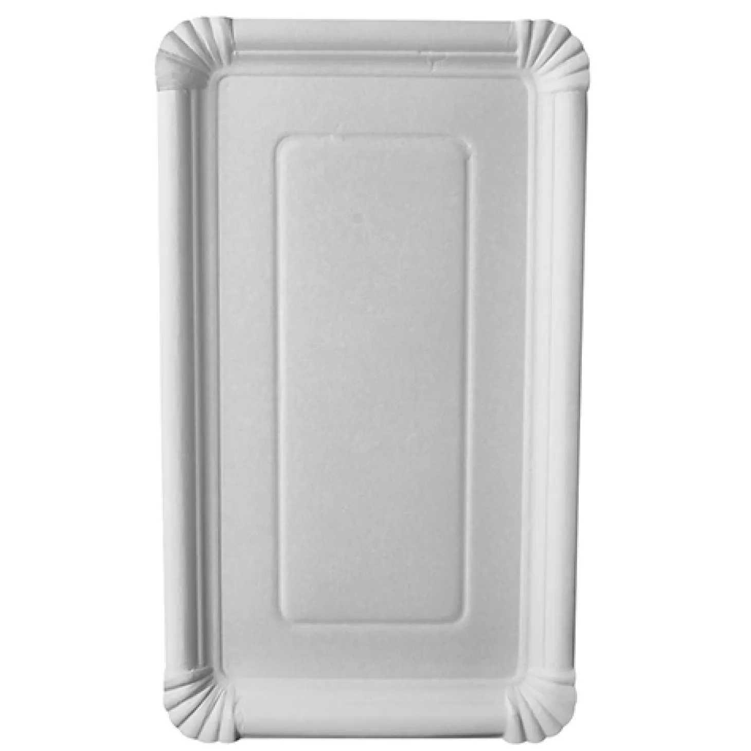 PAPSTAR Teller, Pappe "pure" eckig 18 cm x 33 cm weiß