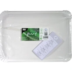 PAPSTAR Teller, Pappe "pure" eckig 24 cm x 33 cm weiß