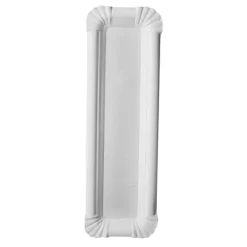 PAPSTAR Teller, Pappe "pure" eckig 6,5 cm x 22 cm weiß
