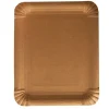 PAPSTAR Teller, Pappe "pure" eckig 16,5 cm x 20 cm braun