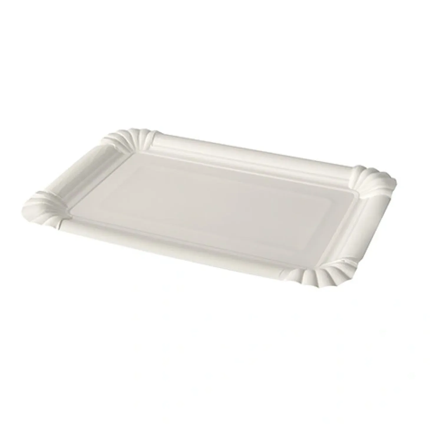 PAPSTAR Teller, Pappe "pure" eckig 13 cm x 20 cm weiß, 25 x 12 Stück