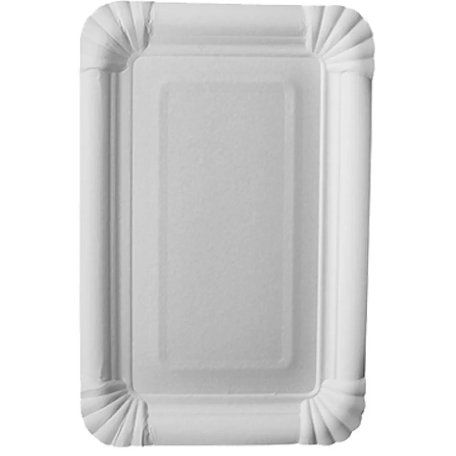 PAPSTAR Teller, Pappe "pure" eckig 13 cm x 20 cm weiß, 18 x 25 Stück