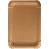 PAPSTAR Teller, Pappe "pure" eckig 18 cm x 26 cm braun
