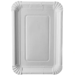 PAPSTAR Teller, Pappe "pure" eckig 18 cm x 26 cm weiß