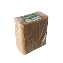 PAPSTAR Teller, Pappe "pure" eckig 10 cm x 16 cm braun