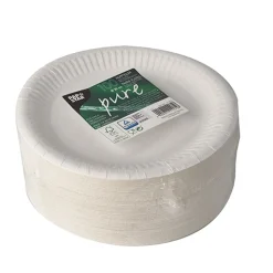 PAPSTAR Teller, Pappe "pure" rund Ø 20 cm weiß