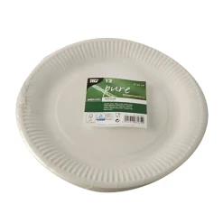 PAPSTAR Teller, Pappe "pure" rund Ø 26 cm weiß